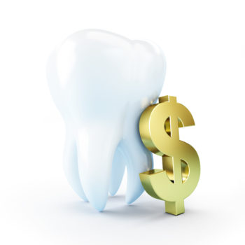 cost of dental treatment on a white background